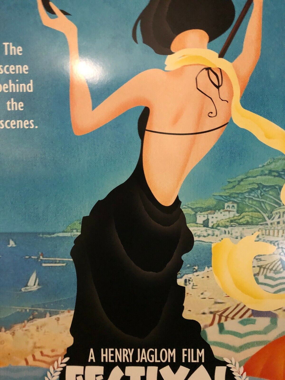 "Festival Incannes" Promotional Poster Classic Henry Jaglom Film Theater