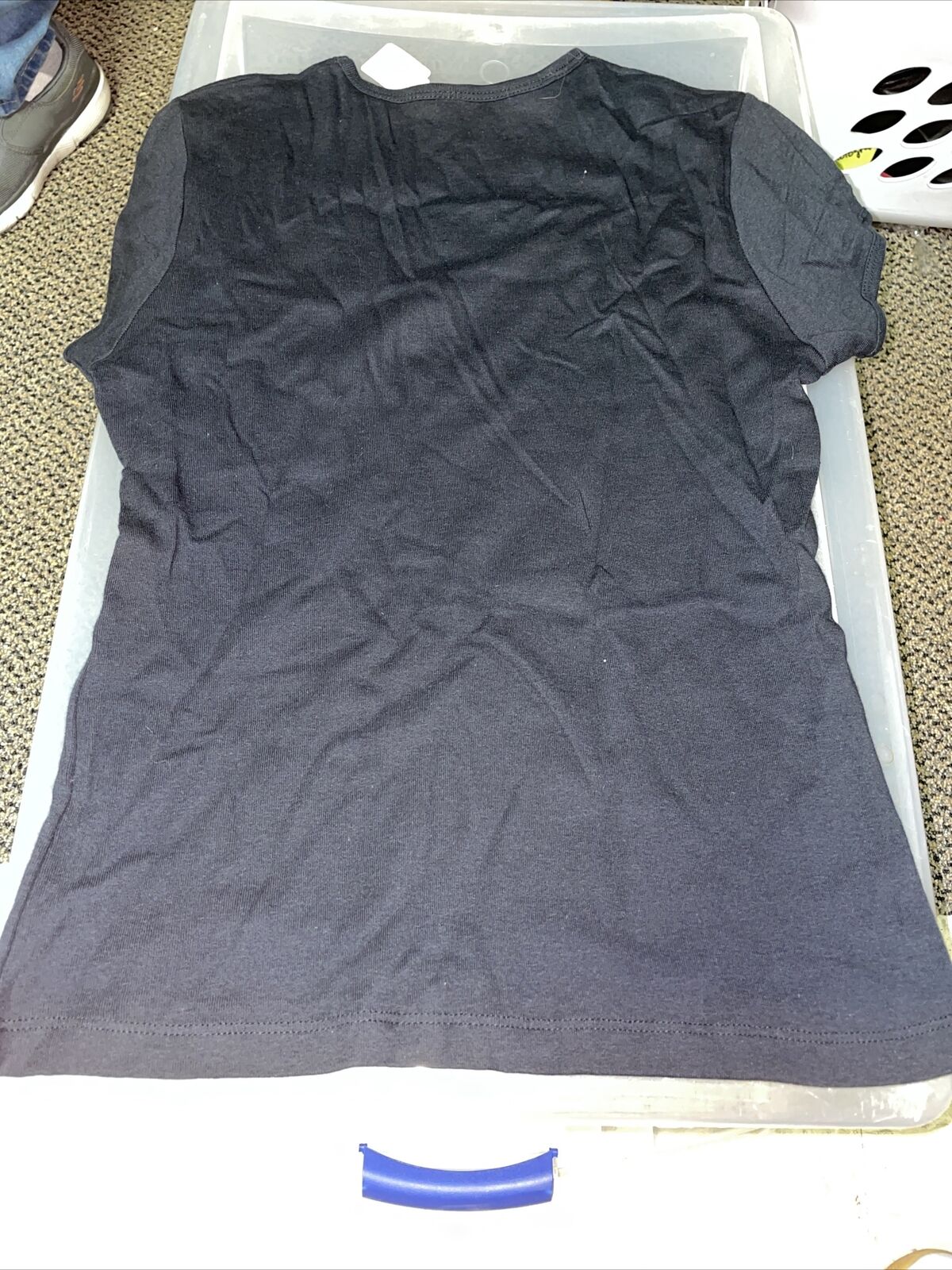 Vintage Woman’s Shirt - Spread Me Butter Toast Joke Black Size L Bella Joke Fun