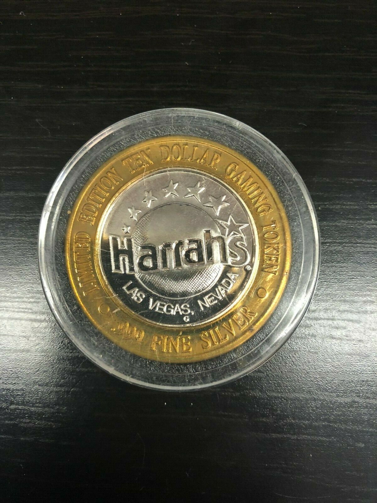 $10 .999 PURE SILVER CASINO STRIKE - HARRAH'S LAS VEGAS NEVADA - Mardi Gras Sax