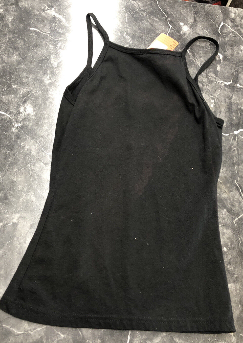 Vintage Woman’s Tank Top - Immortal Anvil Brand Face Size Small S Black
