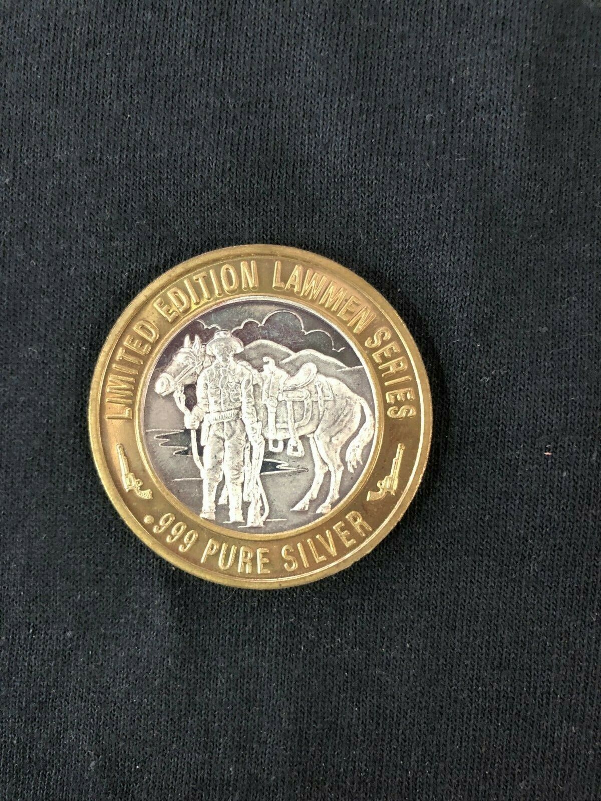 $10 .999 FINE SILVER CASINO STRIKE - PAT GARRETT LAWMEN SERIES - NEW