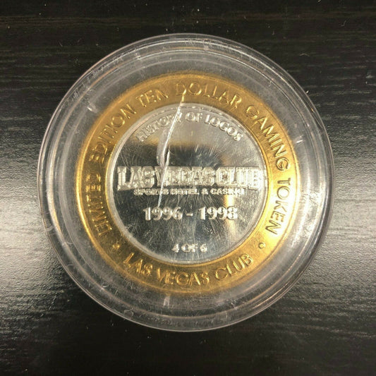 $10 .999 PURE SILVER CASINO STRIKE - LAS VEGAS CLUB 1996-1998