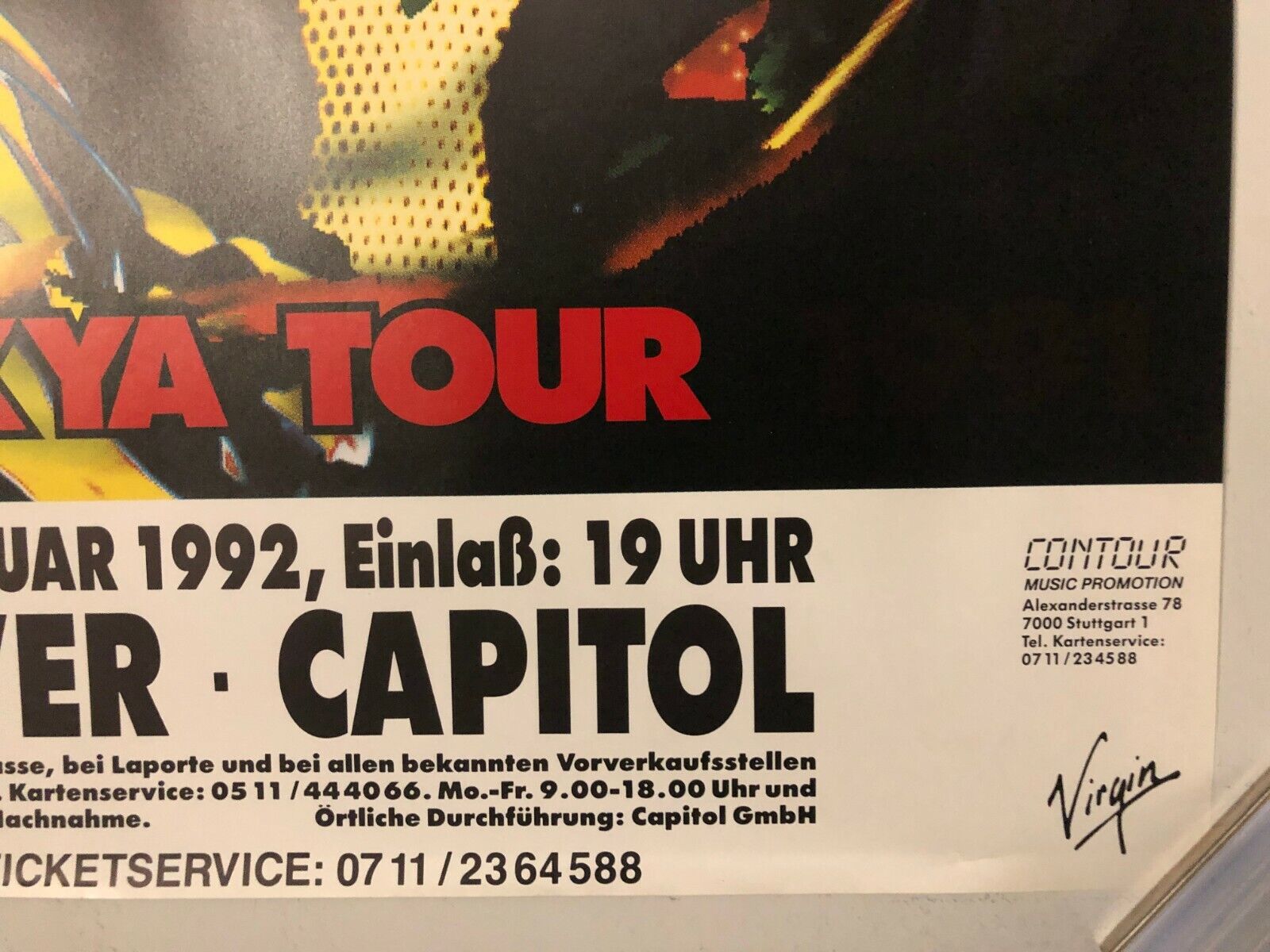 Ziggy Marley And The Melody Makers The Jahmekya Tour Poster 1992 In Hannover