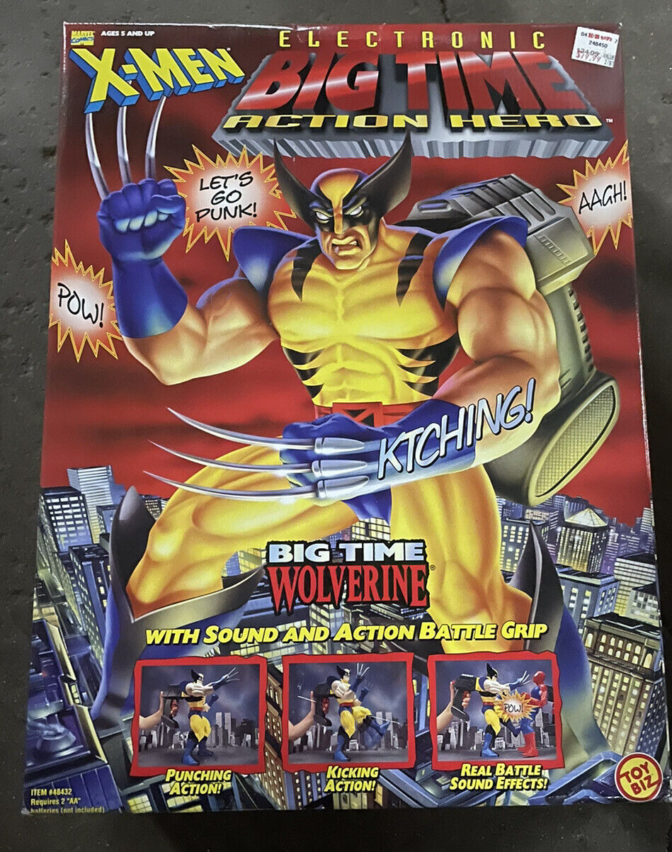 X-Men Wolverine Electronic Big Time Action Hero 1996 Action Figure Brand New 13”