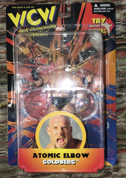 WCW 1998 GOLDBERG ATOMIC ELBOW WRESTLING FIGURE RARE SPEAR MOVE