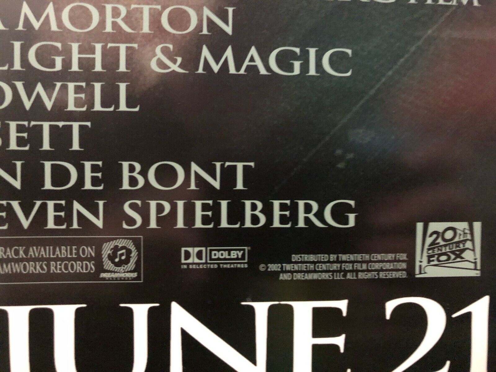 "Minority Report" Original Movie Theater Promo Poster Tom Cruise Double Sided