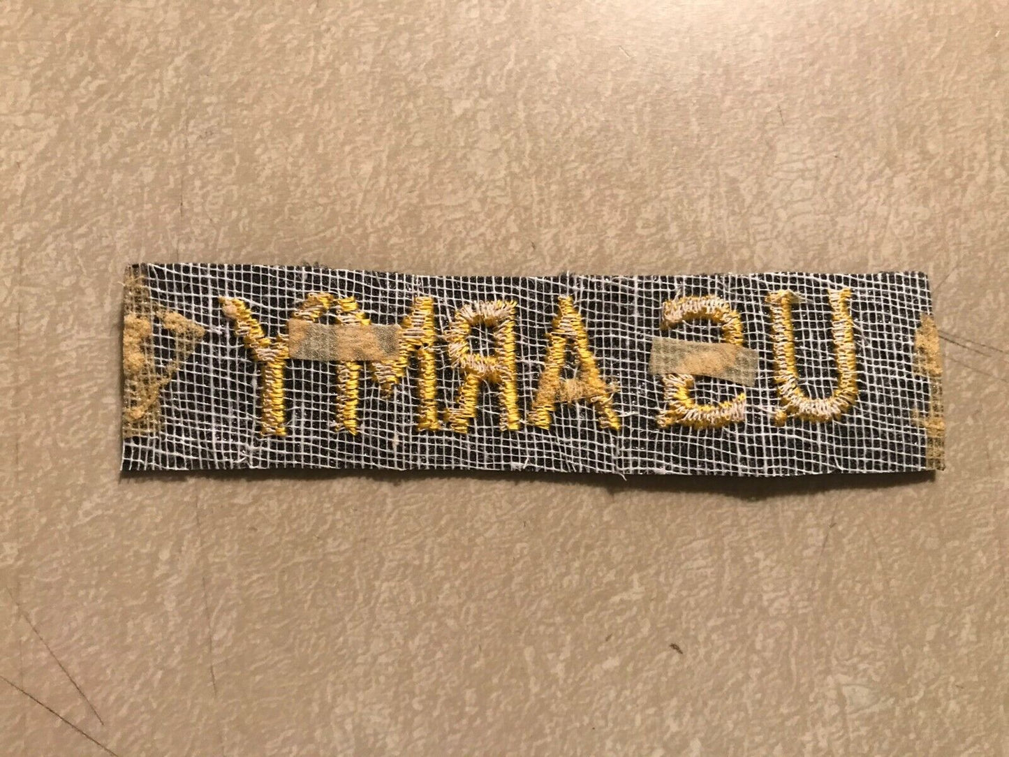 Vintage U.S. ARMY 1970's Patch Military Veteran American Velvet Gold Embroidery