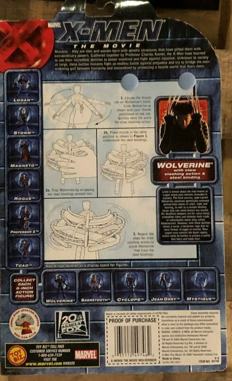 X-Men the Movie Action Figure Lot of 5x UNOPENED (Toy Biz, 2000) NIB Good