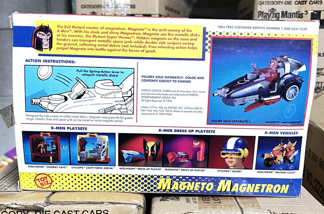 ππX-Men "MAGNETO MAGNETRON" 1994 TOY BIZ New in Box Rare Wolverine Super ππ