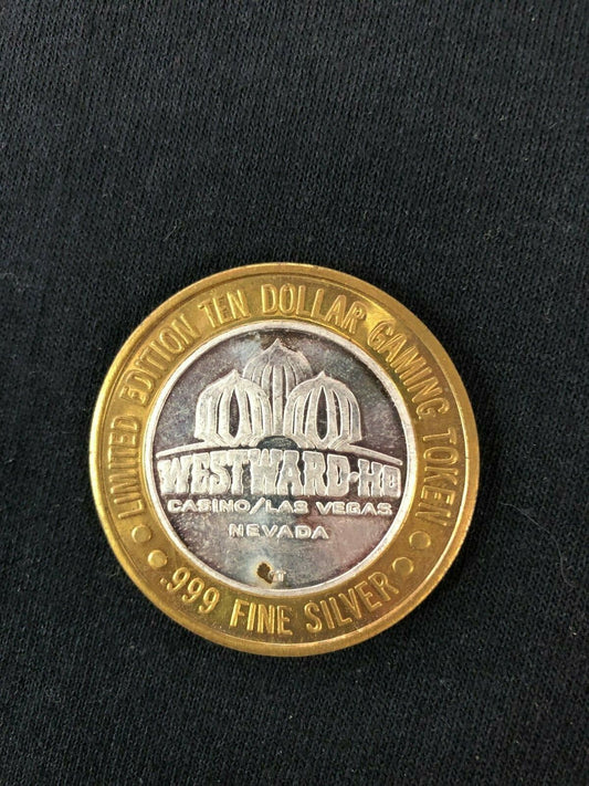 $10 .999 FINE SILVER CASINO STRIKE - WESTWARD HO CASINO - HO-WAIIN LUAU NEVADA