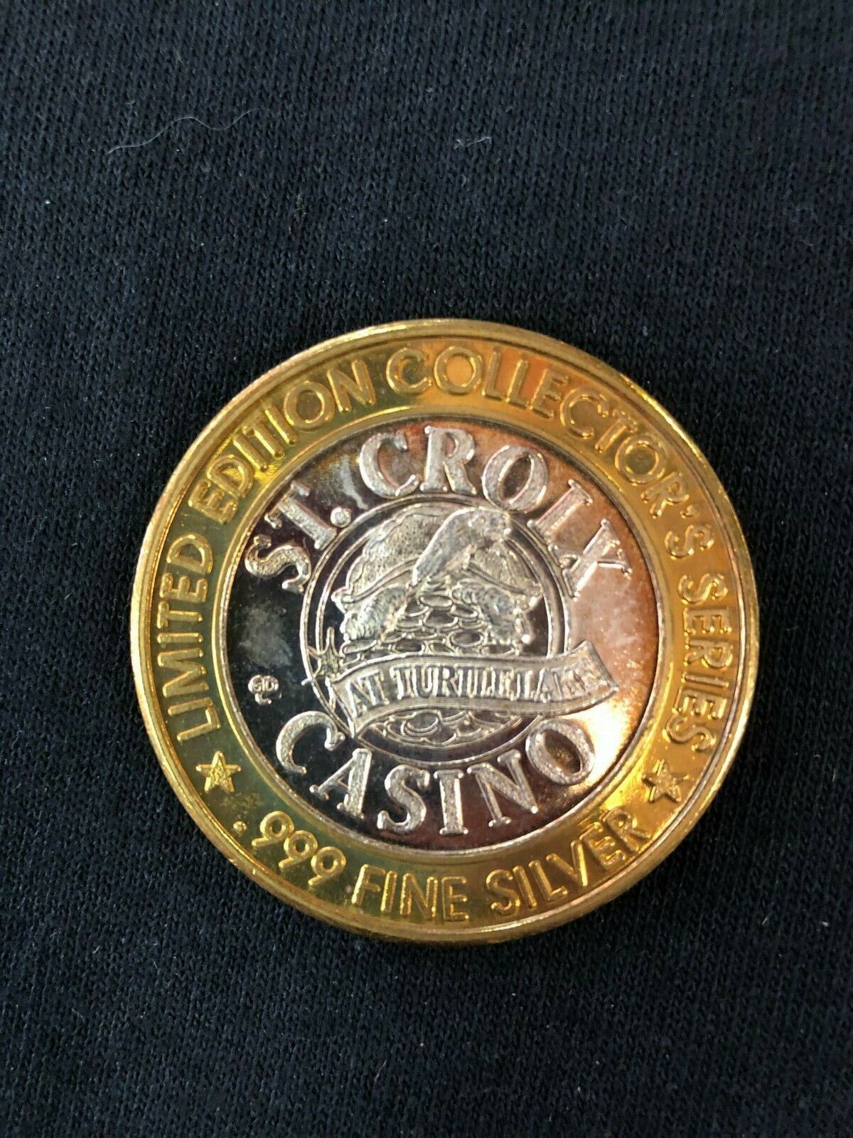 $10 .999 PURE SILVER CASINO STRIKE - ST. CROIX CASINO - AT TURTLE LAKE 1996 NEW