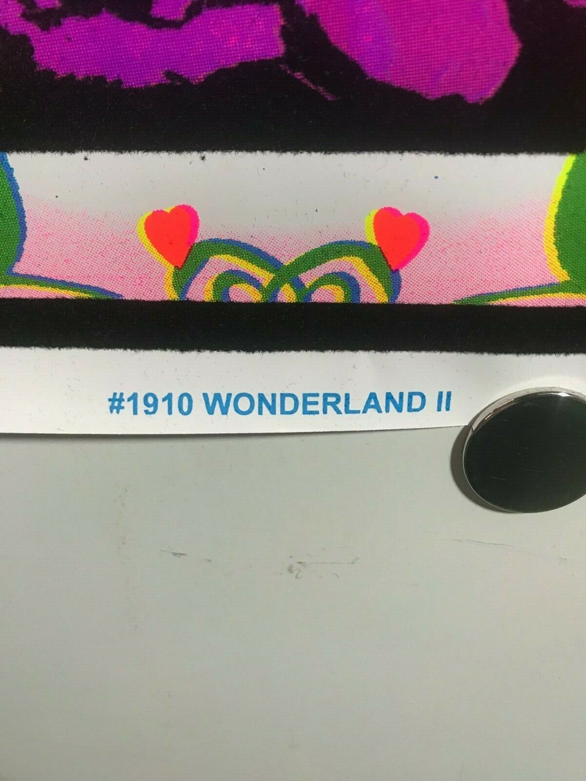 Wonderland II 1910 Blacklight Poster 23 x 35 NOS Alice Cheshire Cat Trippy