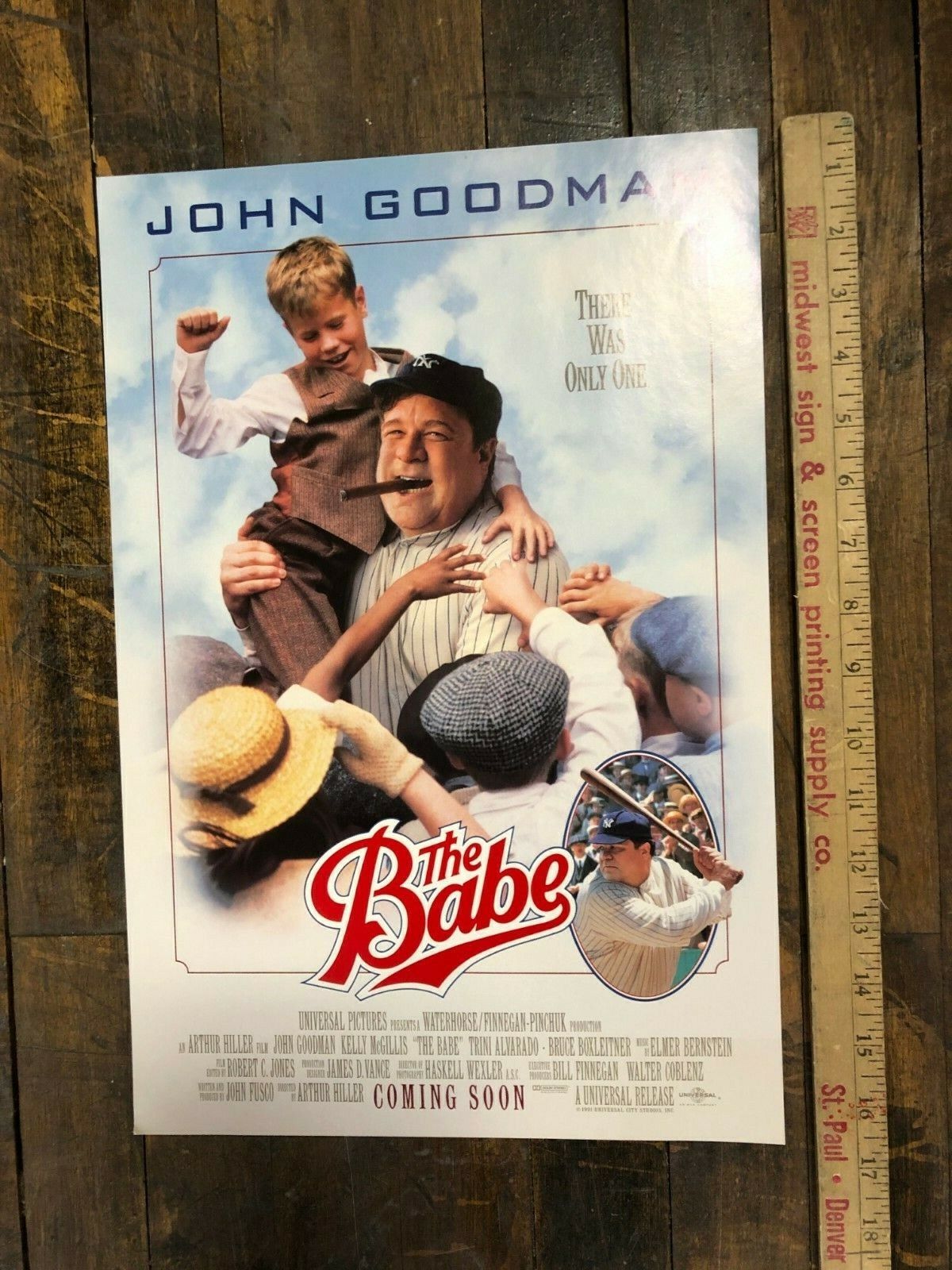 "The Babe" Smaller Reproduction Poster John Goodman Single Sided Rolled