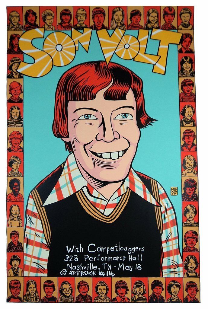 Ward Sutton - 1995 - Son Volt Concert Poster @ 328 Performance Hall Nashville