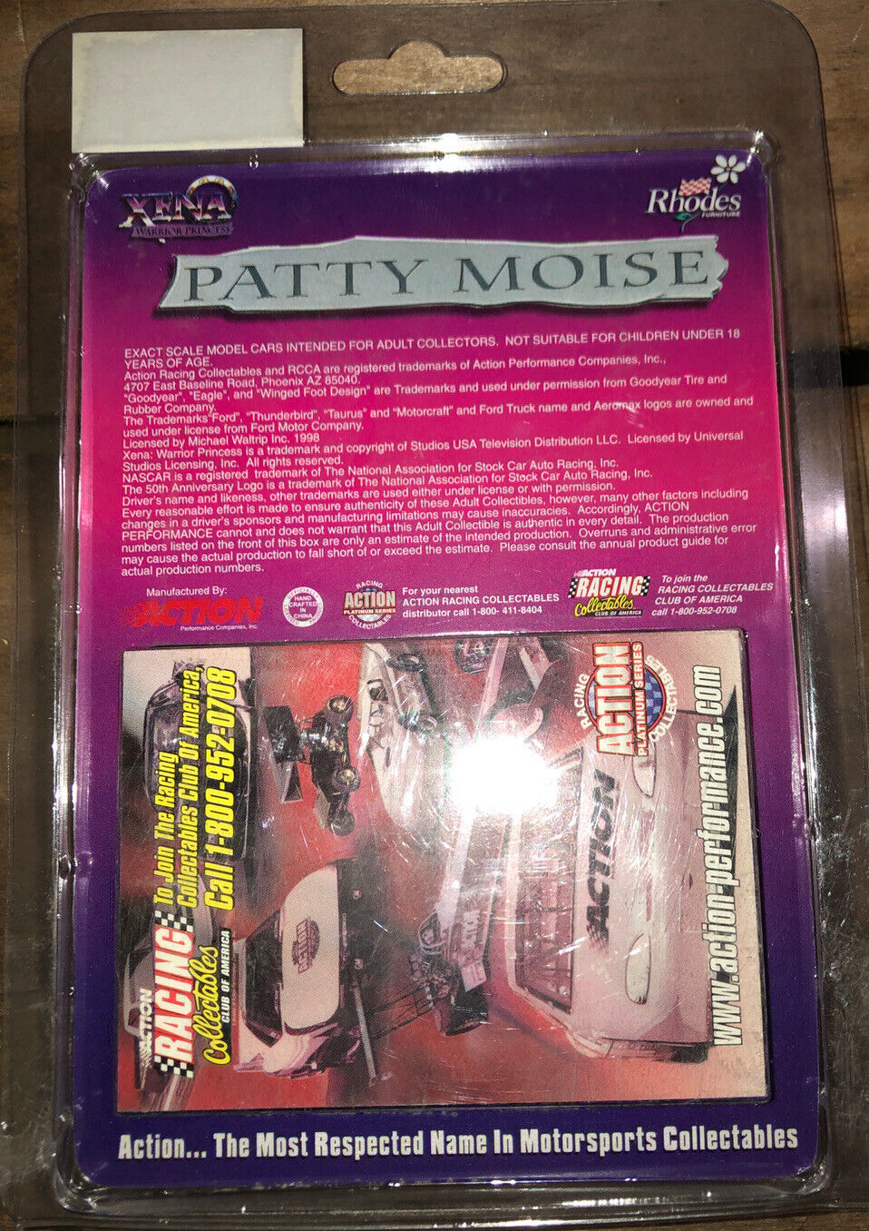 Xena Limited Edition Collectible Stock Car, 1:64 scale, Patty Moise, Rhodes