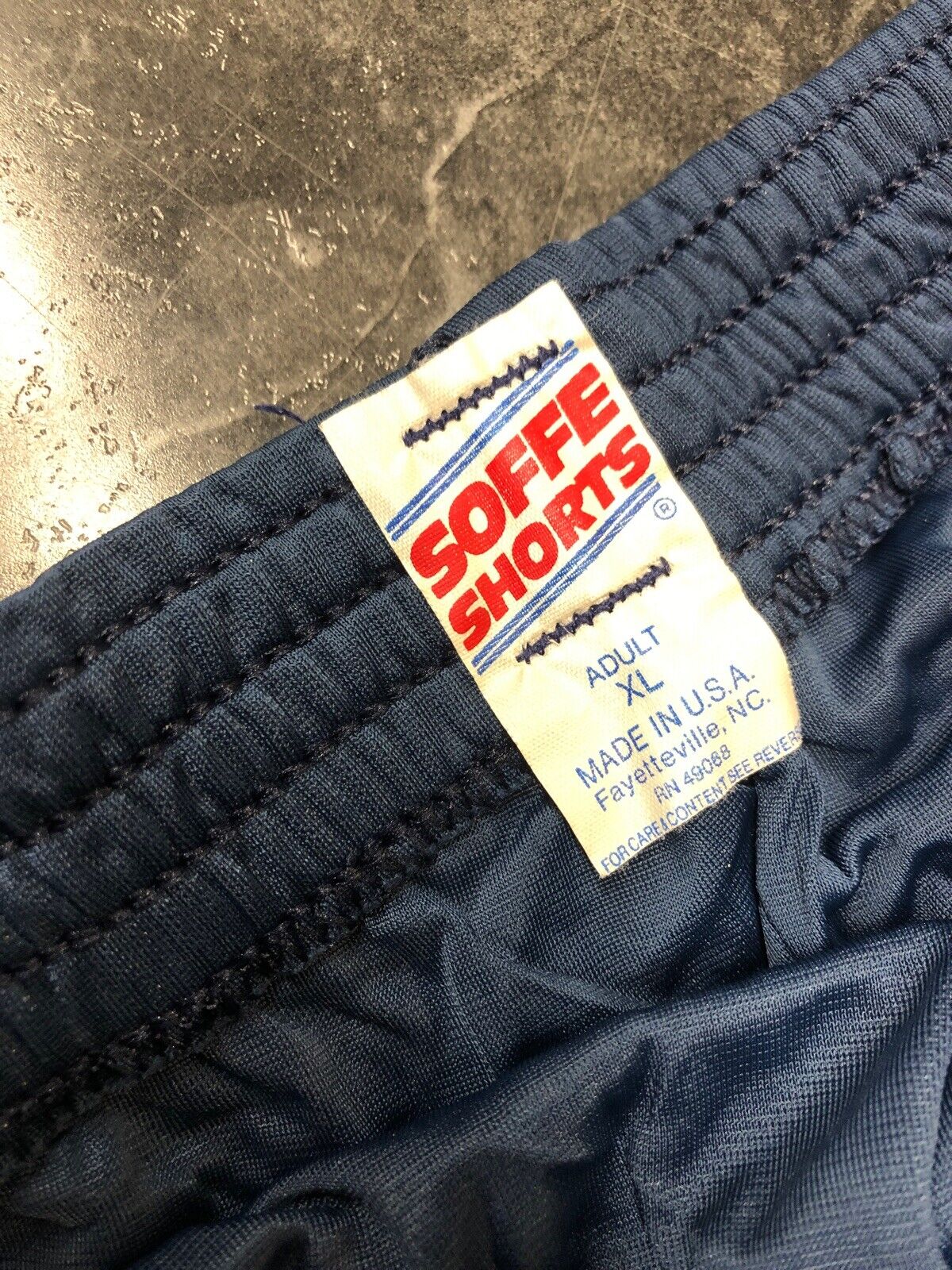 Vtg 80s Ceasar Navy Blue Soffe Athletic Shorts Mens L Lined Nylon Running Trunks