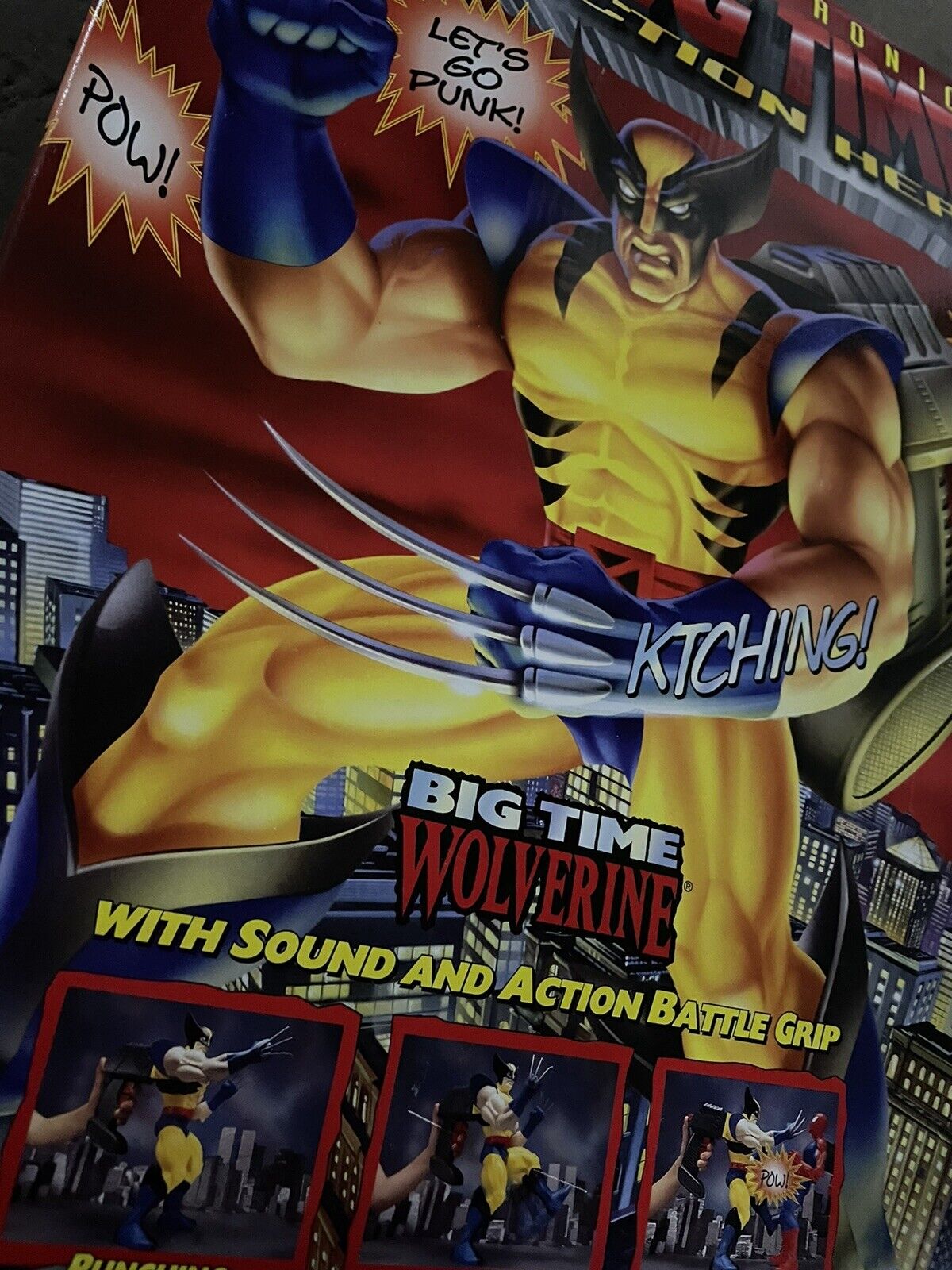 X-Men Wolverine Electronic Big Time Action Hero 1996 Action Figure Brand New 13”