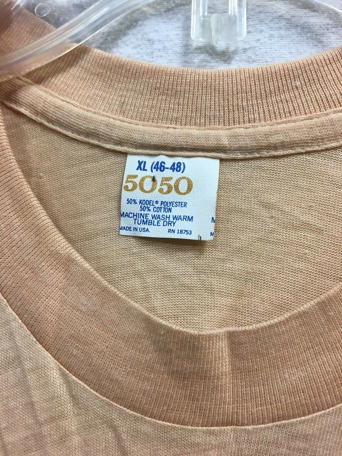 BULL SHIRT VINTAGE PUN T-SHIRT, TAN  BULL, NOSE RING,  SZ XL VINTAGE NOS