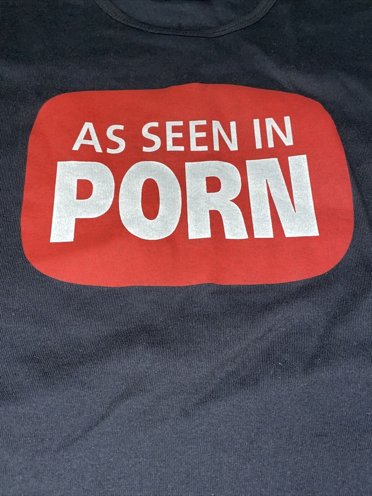 Vintage Woman’s Shirt - As Seen On Porn Funny Seen On Tv Spoof Size L Bella Blk