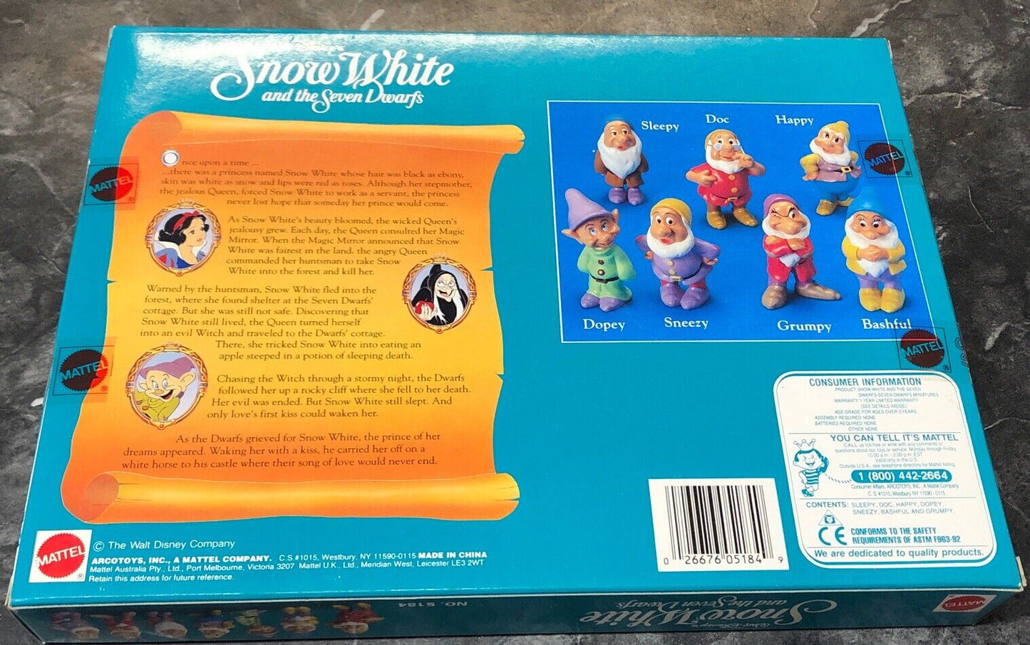 Walt Disney Snow White and the Seven Dwarfs Figure Set 65378 Mattel-Unopened