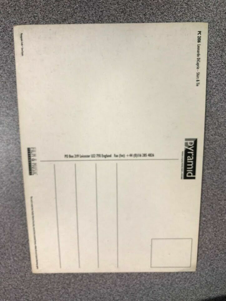 Young Leonardo DeCaprio Vintage European Postcard Shirt & Tie Portrait Titanic