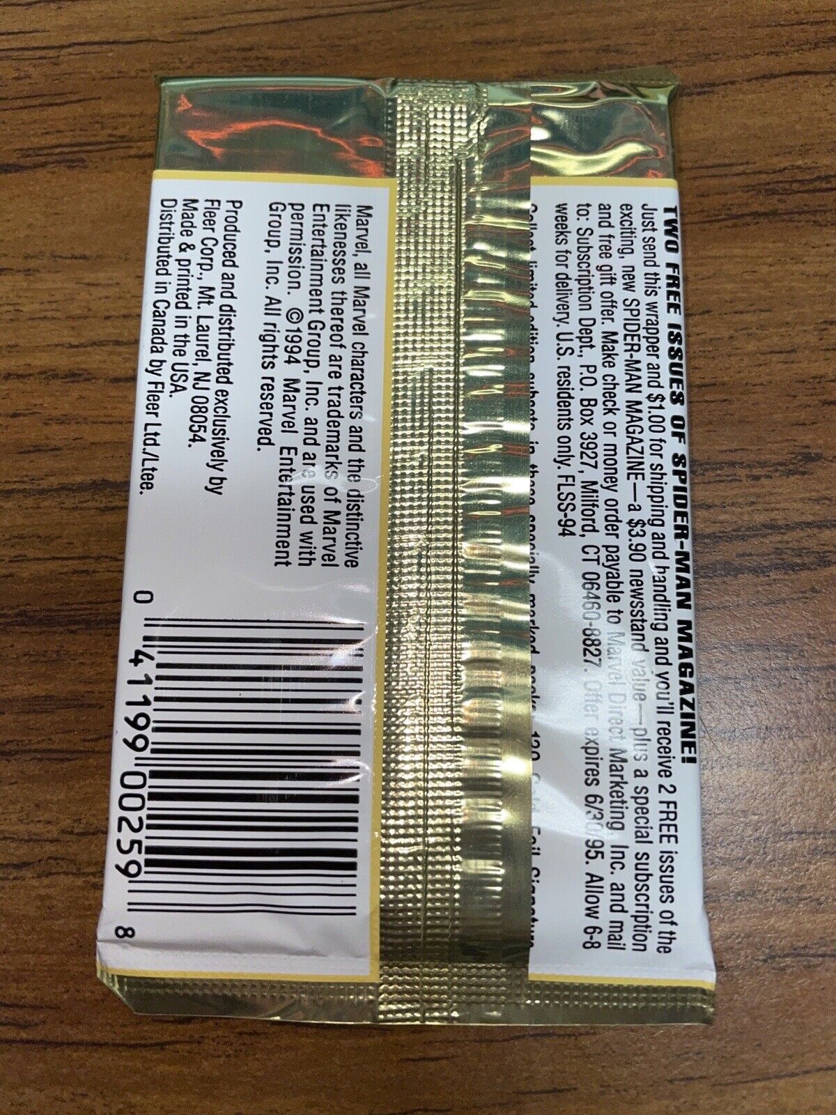 1 pack of 1994 Fleer Ultra Marvel X-Men Trading Cards SEALED UNOPENED PACK