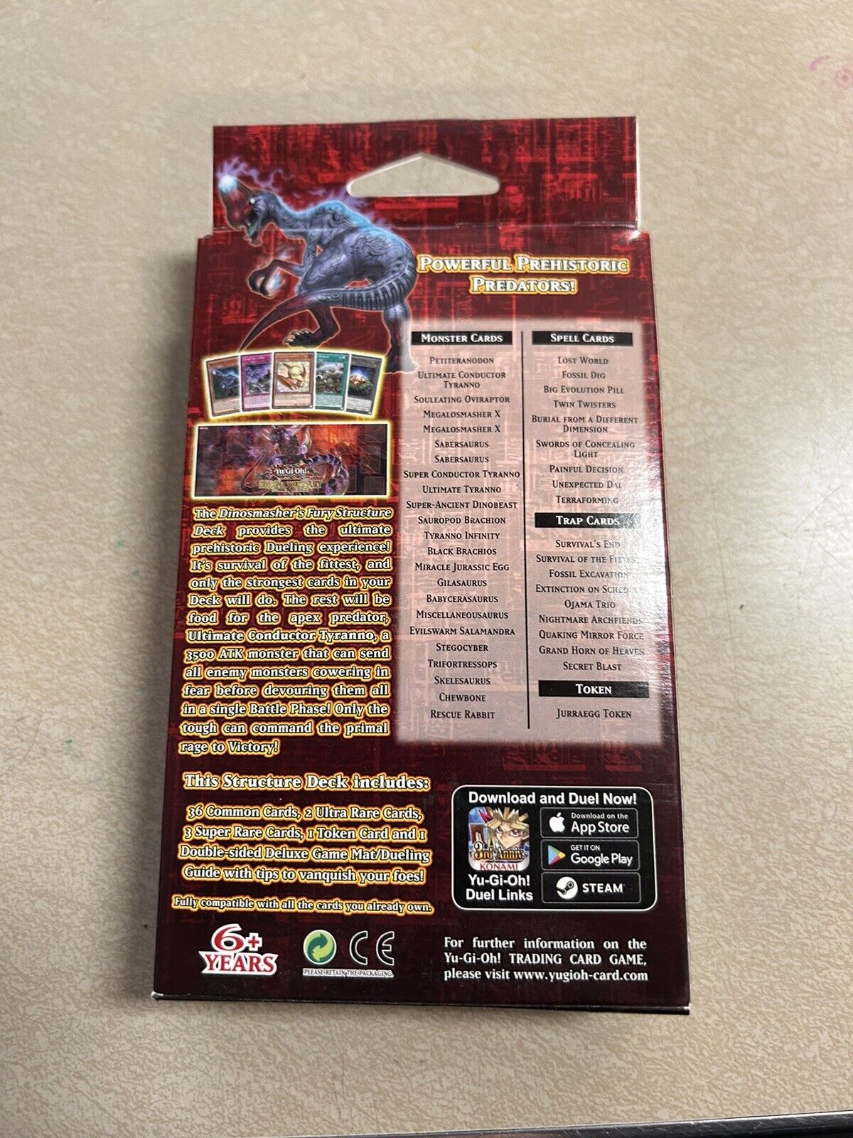 Yu-Gi-Oh! Dinosmasher's Fury structure deck Original 2014 SEALED