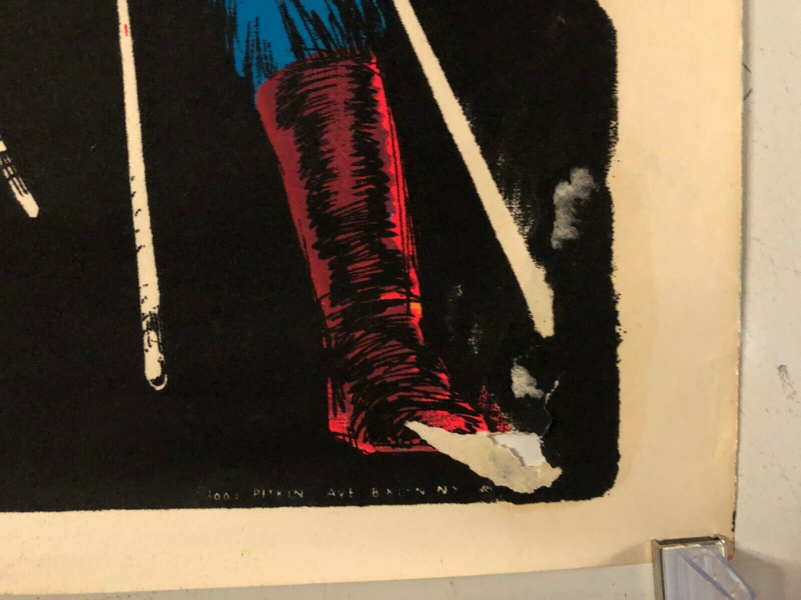 "We Shall Overcome... Or Else!" Vintage Blacklight Poster 1973 Black Panthers