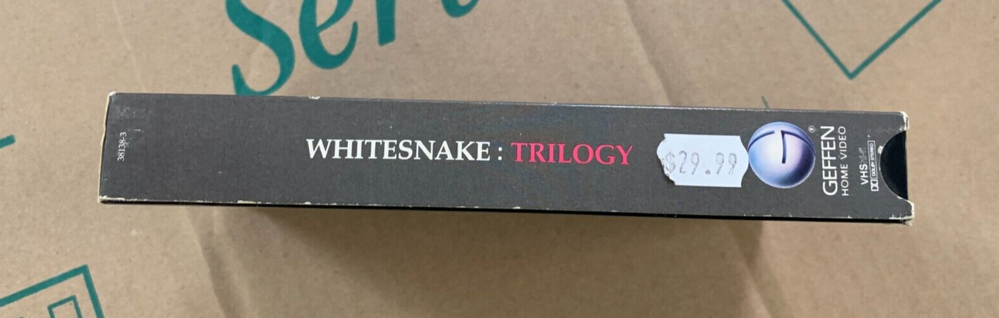 VINTAGE VHS TAPE Whitesnake Trilogy Geffen Home Video 80's Hair Metal
