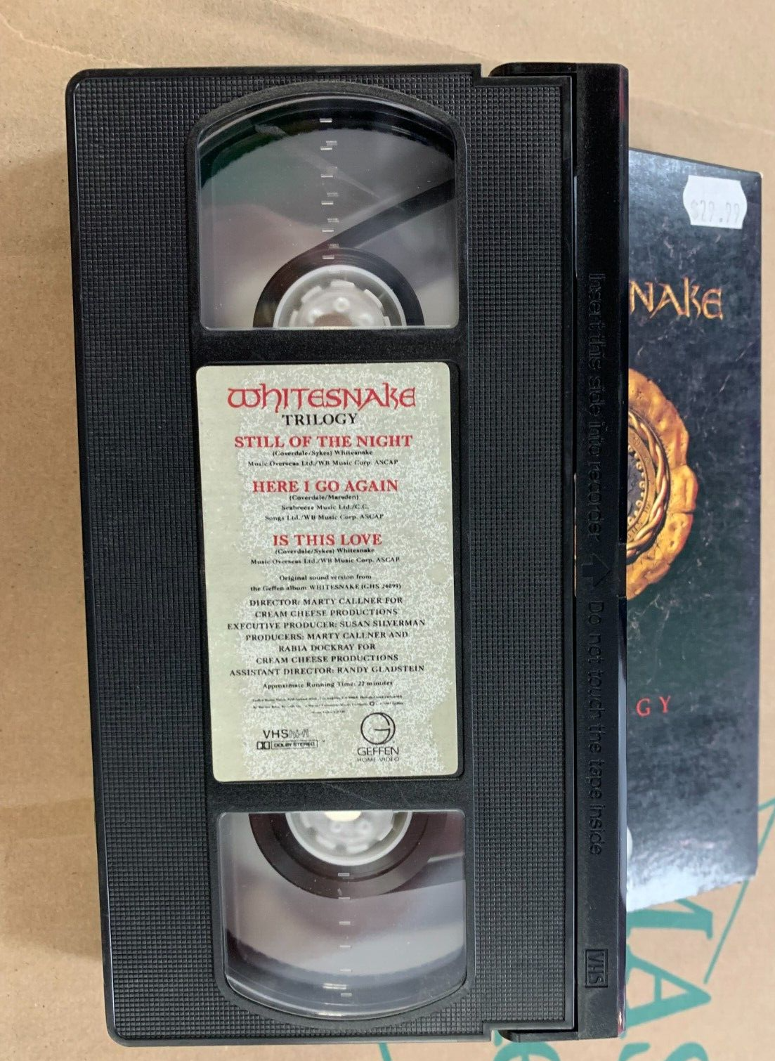 VINTAGE VHS TAPE Whitesnake Trilogy Geffen Home Video 80's Hair Metal