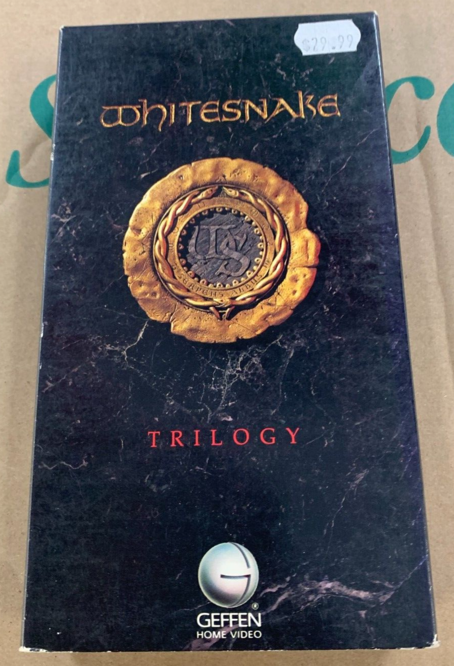 VINTAGE VHS TAPE Whitesnake Trilogy Geffen Home Video 80's Hair Metal