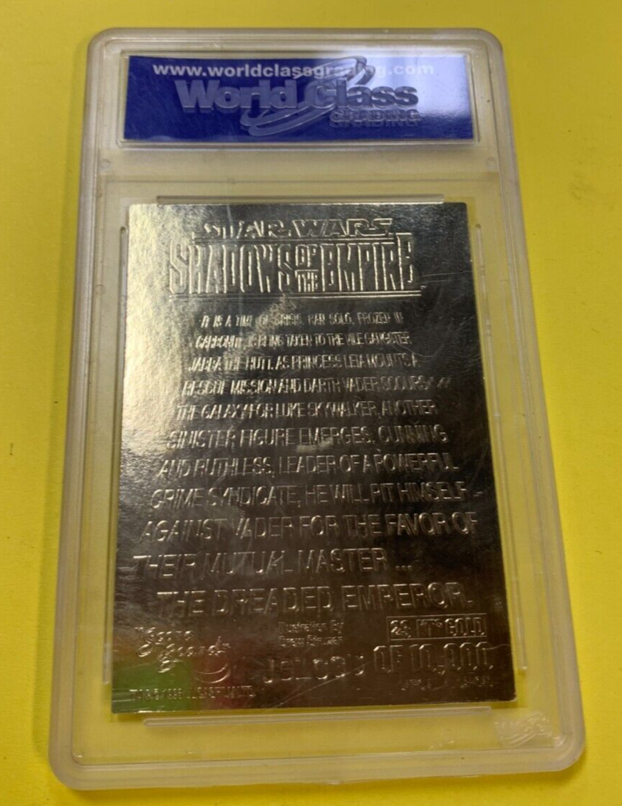 10 GEM MT GRADED 1996 Score Board 23 Karat Gold Star Wars Shadows Of The Empire