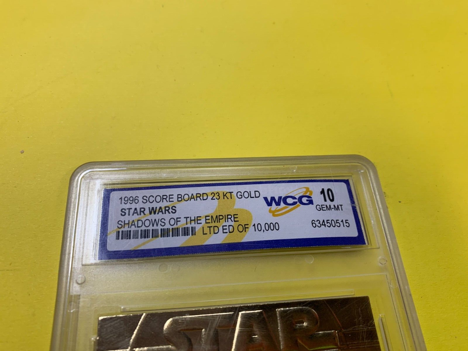 10 GEM MT GRADED 1996 Score Board 23 Karat Gold Star Wars Shadows Of The Empire