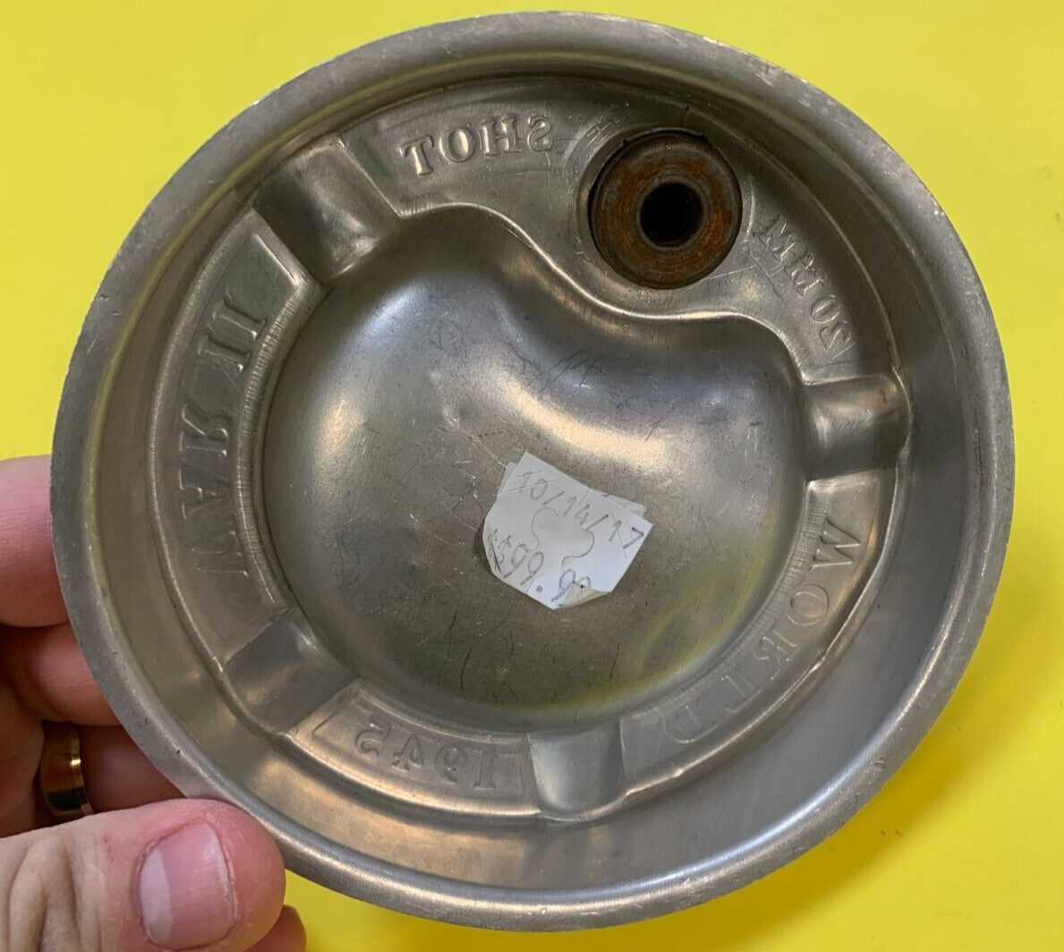 VINTAGE World War 2 Ashtray 20mm Shot Historical Imports Antique 1945 Trench Art