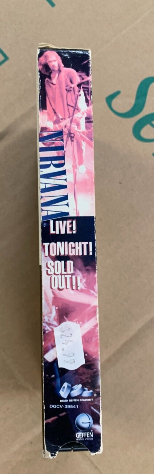 VINTAGE VHS TAPE Nirvana Live! Tonight! Sold Out!! Geffen Home Video 1994 Kurt