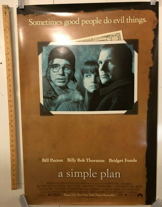 "A Simple Plan" Original Movie Promo Poster One Sheet 27x40 Billy Bob Thornton
