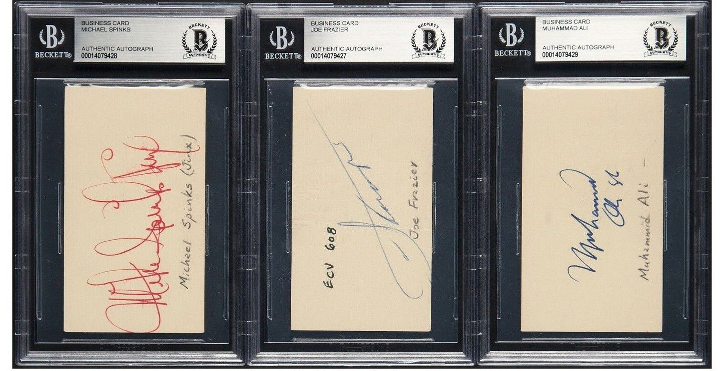ð¥Muhammad Ali Joe Frazier Spinks Signed Boxing AUTO BGS Authentic LEGENDS