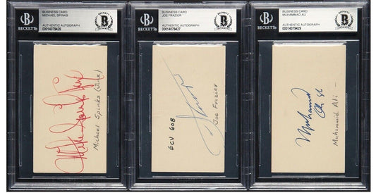 🥊Muhammad Ali Joe Frazier Spinks Signed Boxing AUTO BGS Authentic LEGENDS