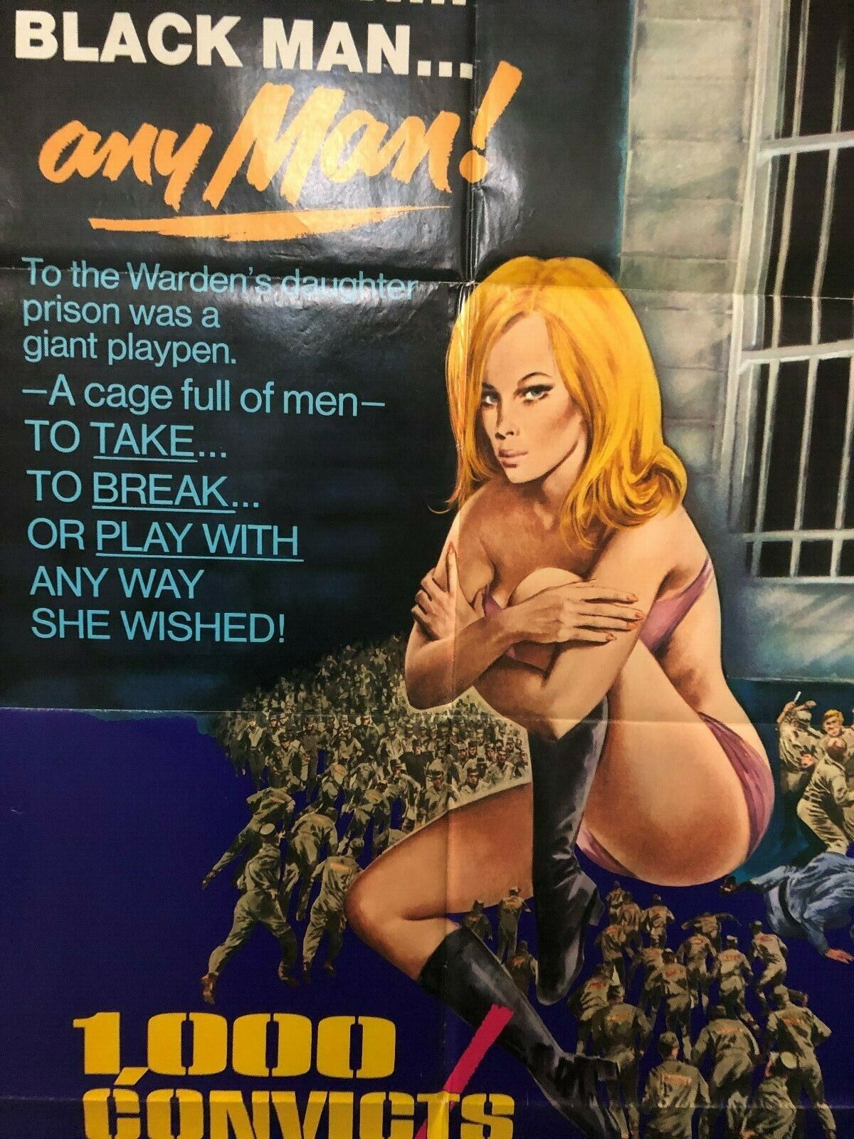 1,000 Convicts and a Woman American International 1971 One Sheet 27x41 Poster