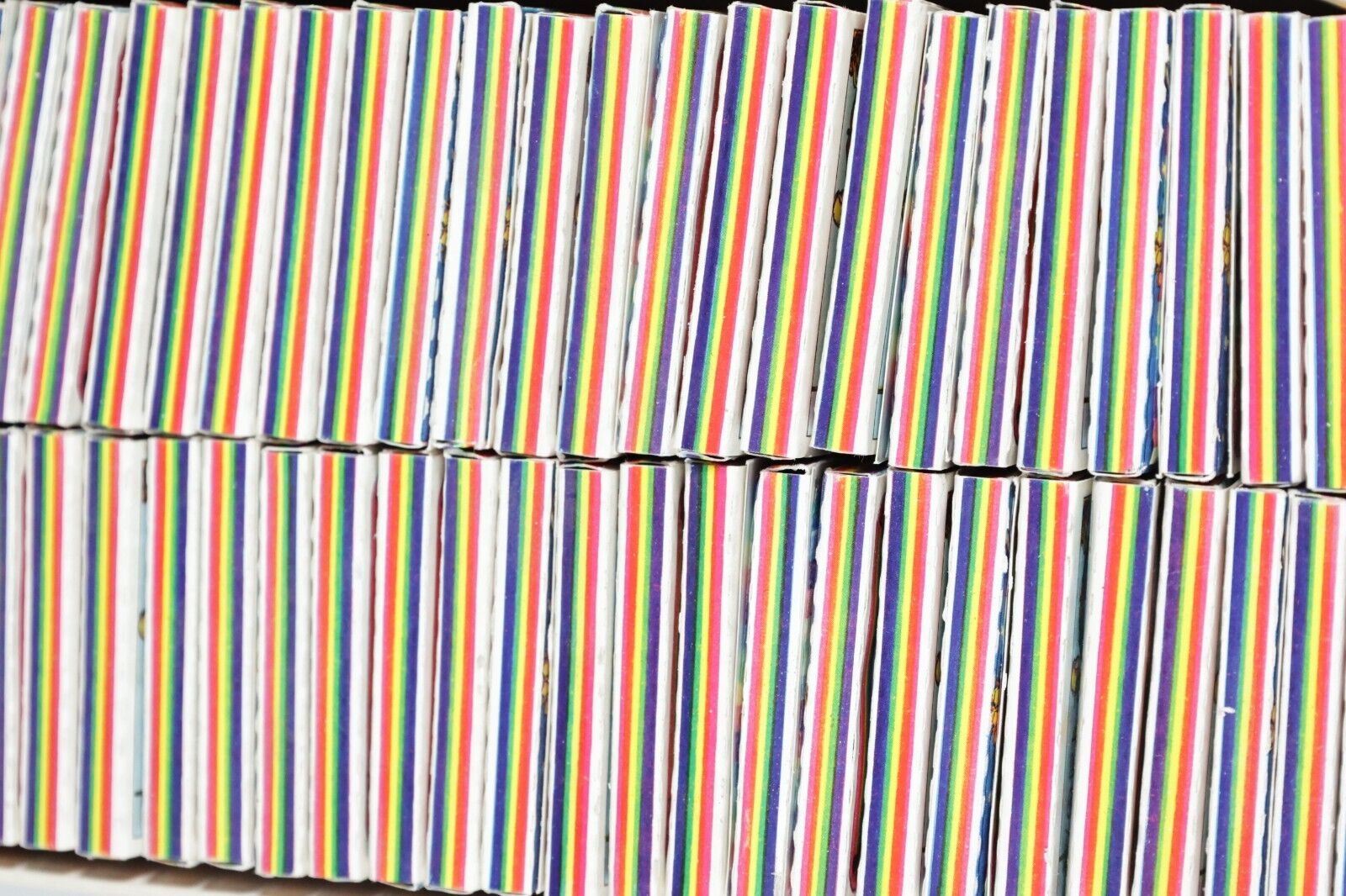 WORLD RAINBOW ROLLING PAPERS 1970S RICE PAPER DEADSTOCK RAINBOW COLORED PAPERS