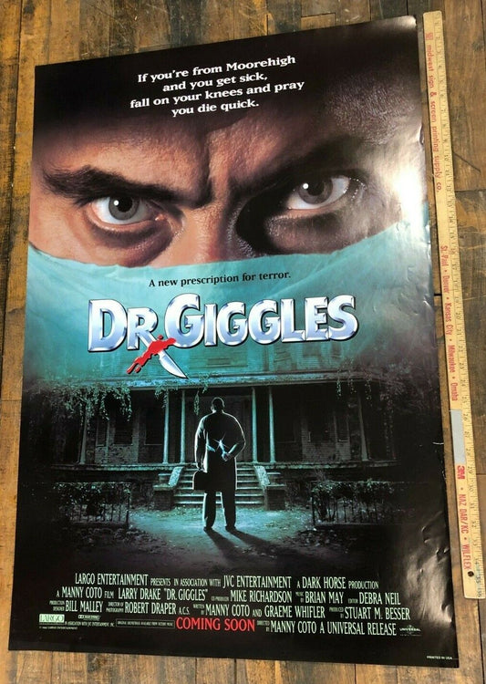 "Dr. Giggles" Original One Sheet Movie Poster 1992 S/S Horror Thriller Rolled
