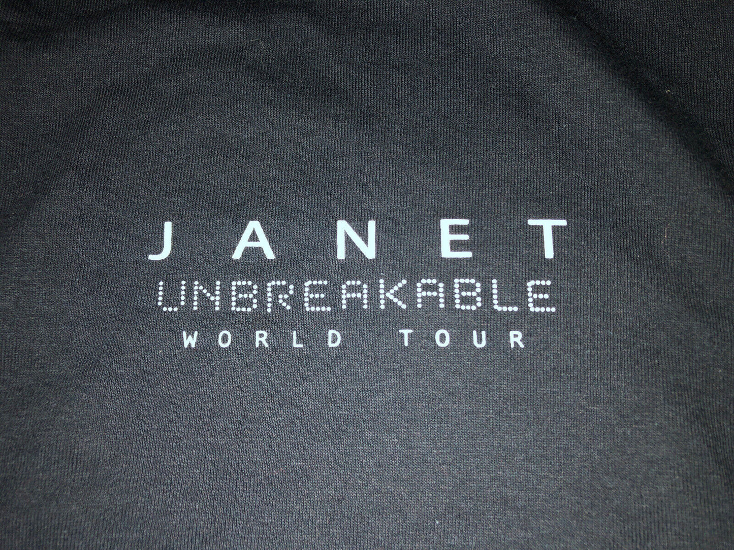 Vintage T Shirt - Janet Jackson Unbreakable World Tour Gildan XL Black Concert