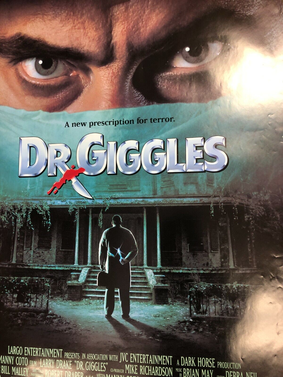 "Dr. Giggles" Original One Sheet Movie Poster 1992 S/S Horror Thriller Rolled