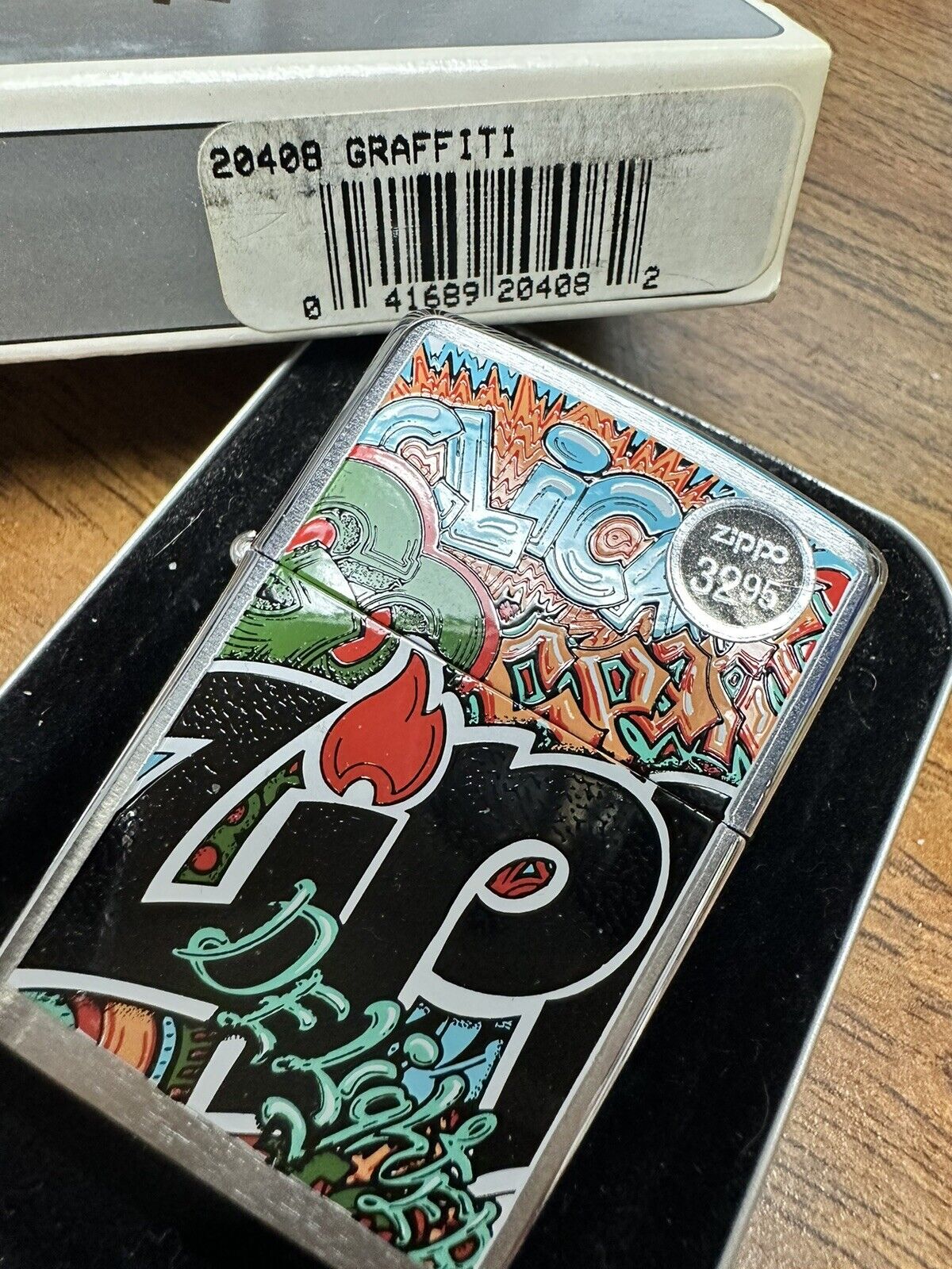 ZIPPO 2003 COLLECTORS GRAFFITI LIGHTER UNFIRED IN BOX UNSTUCK WINDPROOF