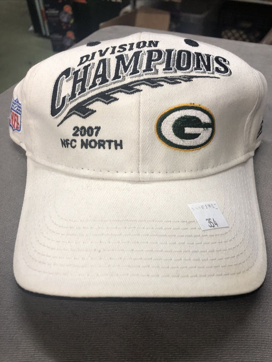 White division champions 2007 NFC North Green Bay Packers NFL strap back Hat
