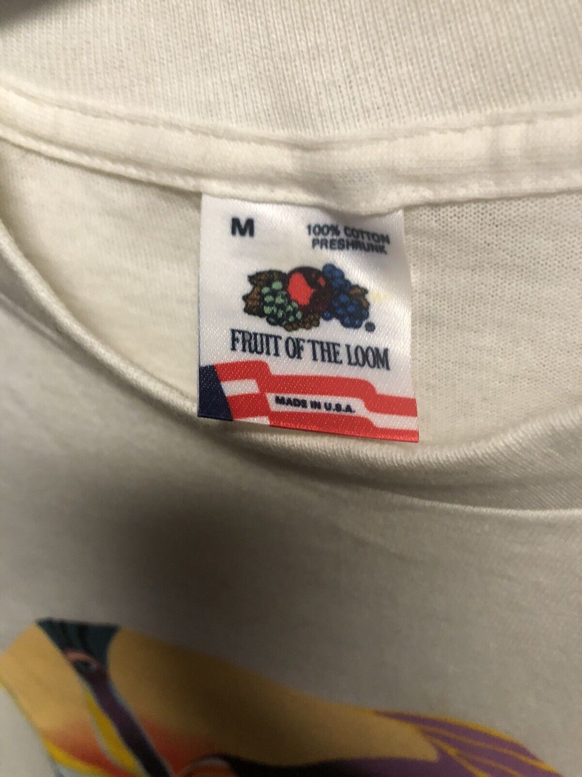 Vintage T Shirt - Body Graphics Fish Ocean September Size M White Rare