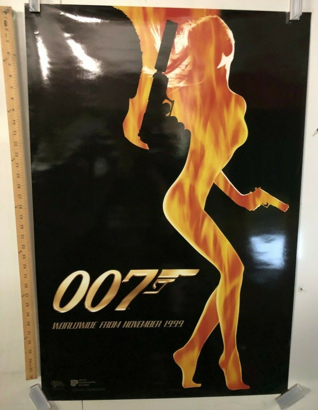 "007" Original Movie Theater Promo Poster 1999 James Bond Action Thriller