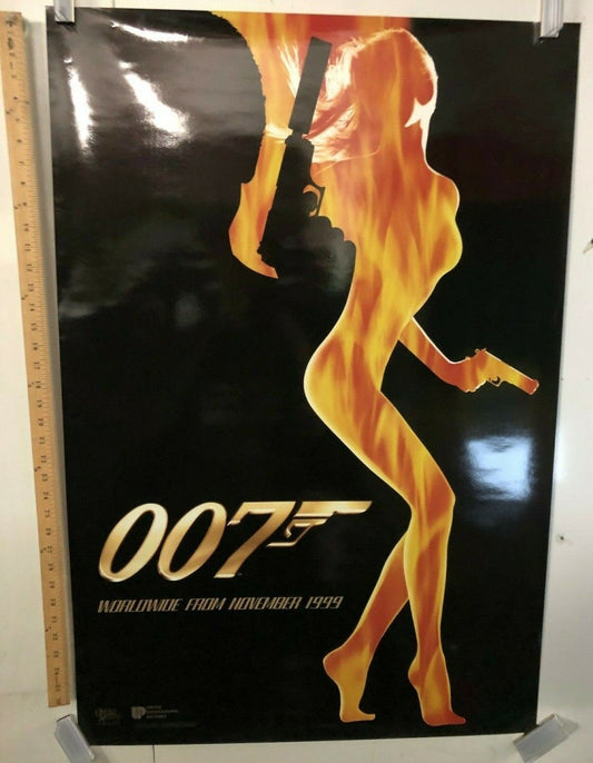 "007" Original Movie Theater Promo Poster 1999 James Bond Action Thriller