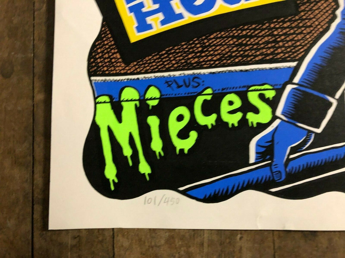 Ward Sutton - 1995 - Reverend Horton Heat Concert Poster W/ Cows, And Mieces