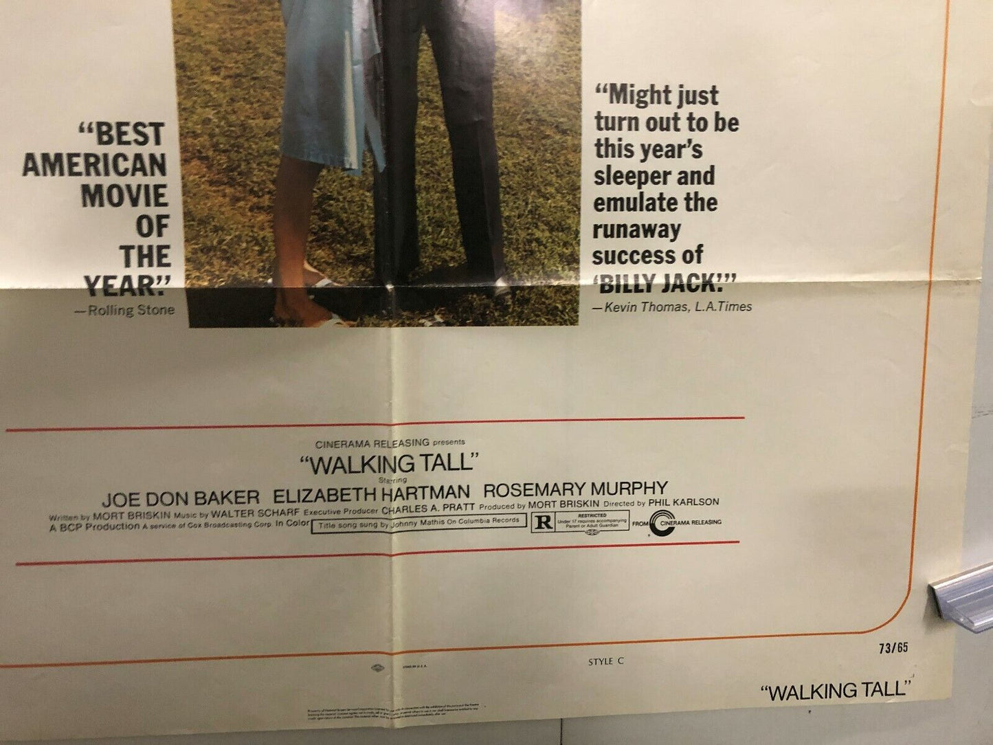 Walking Tall (Cinerama Releasing, 1973). One Sheet (27" X 41"). Style C.